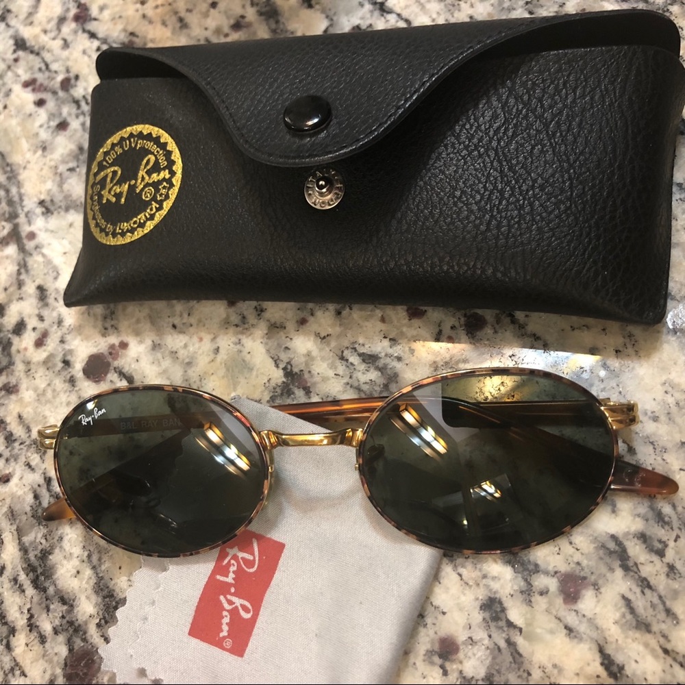 Ray-Ban B&L Agordo Round Tortoise Shell Sunglasses